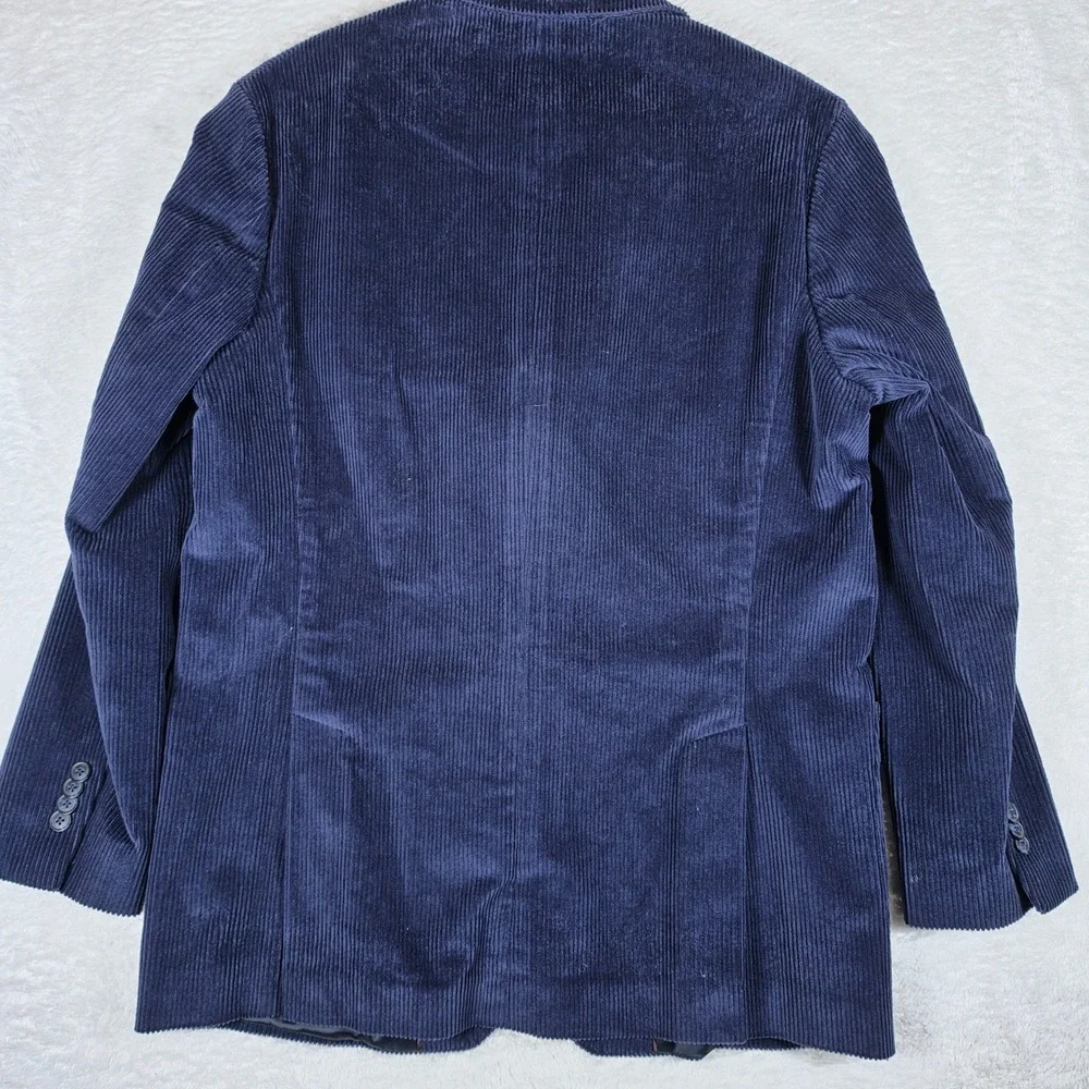 NEW Jos A Bank 1905 Navy Men 42 Regular Spandex Tailored Fit Corduroy 7859 L/S
